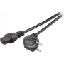 EFB Elektronik cavo di alimentazione CEE7/7 angolato 90° - C13 180° IEC Lock nero 5,0 m