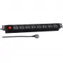 EFB Elektronik PDU di ricarica USB rackmount 19 pollici 1U - 16 porte USB, ingresso CEE 7/7, nero