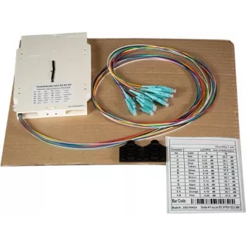 EFB cassetta di giunzione preassemblata con pigtail LC codificati a colori OM5 12 fibre