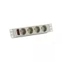 EFB-Elektronik 10 1HE ciabatta di alimentazione 4 x CEE 7/3 con interruttore profilo in alluminio grigio
