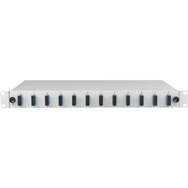EFB Cassetto di giunzione SC OS2 estraibile 24 pigtail 12 accoppiatori 1U rack