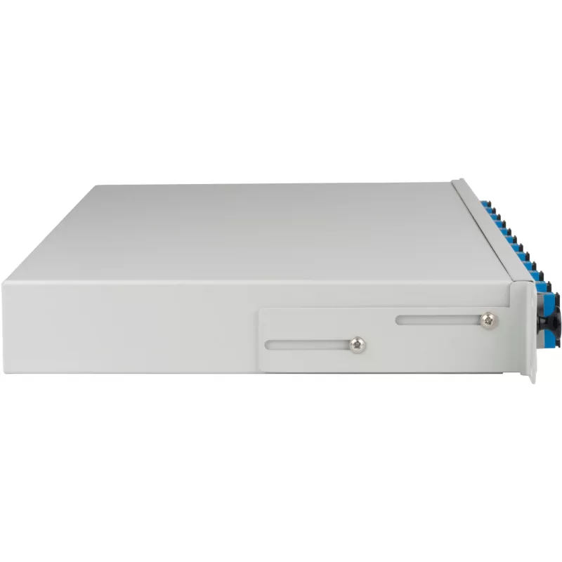 EFB Cassetto di giunzione SC OS2 estraibile 24 pigtail 12 accoppiatori 1U rack