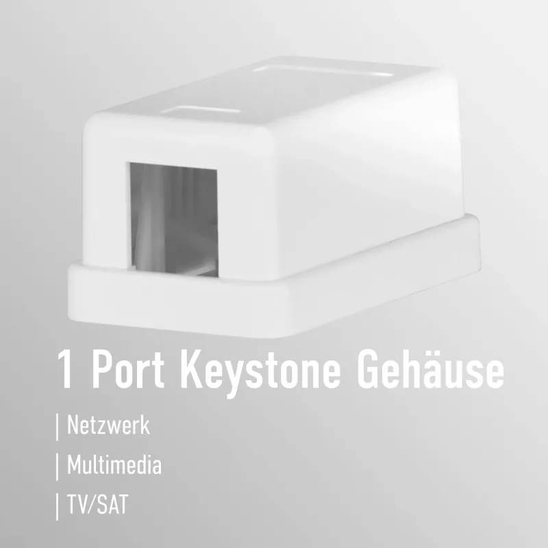 EFB Elektronik set cornice 1 porta per moduli keystone, DIN 49075, bianco puro (RAL 9010)