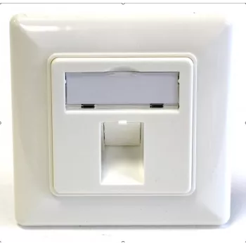 EFB Elektronik Set cornice 1 porta per moduli Keystone, DIN 49075, bianco puro (RAL 9010)