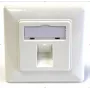 EFB Elektronik Set cornice 1 porta per moduli Keystone, DIN 49075, bianco puro (RAL 9010)