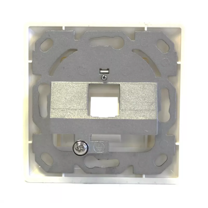 EFB Elektronik Set cornice 1 porta per moduli Keystone, DIN 49075, bianco puro (RAL 9010)