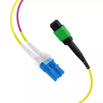 EFB ELEKTRONIK cavo trunk MPO-PLUS/APC(F)-LC OS2 8 fibre Tipo B LSZH giallo 3 m