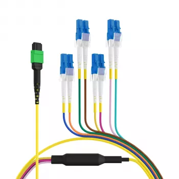 EFB ELEKTRONIK cavo trunk MPO-PLUS/APC(F)-LC OS2 8 fibre Tipo B LSZH giallo 5 m