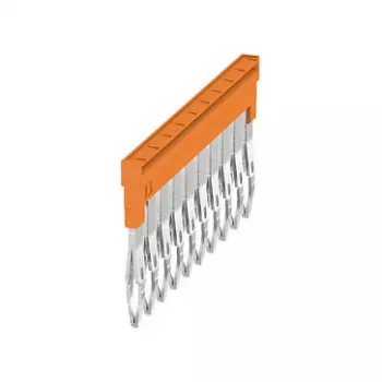 Weidmüller ZQV 2.5N/10 Connettore trasversale, 10 poli, 2,5 mm², arancione, Wemid, V0, 48,7 mm, 20 pezzi