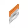 Weidmüller ZQV 2.5N/10 Connettore trasversale, 10 poli, 2,5 mm², arancione, Wemid, V0, 48,7 mm, 20 pezzi