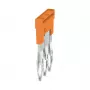 Weidmüller ZQV 2.5N 3 Connettore trasversale, serie A, 2,5 mm², 3 poli, arancione