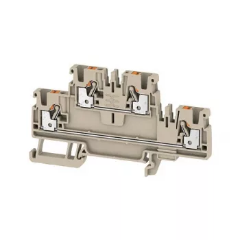 Weidmüller Morsetto passante A2T 2.5, 2,5 mm², beige, PUSH IN