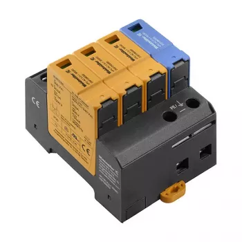 Weidmüller VPU AC II 3+1 300/50 Scaricatore di sovratensione tipo 2, 3 fasi + neutro, 300 V AC, 20 kA/40 kA, guida DIN