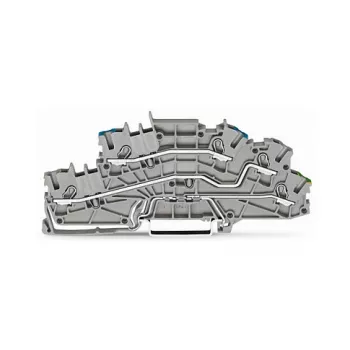 WAGO 2003-6646 morsetto di installazione multilivello, N/L/PE, 2,5 mm², Push-in CAGE CLAMP, grigio