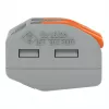 WAGO 222-412 morsetto di giunzione a 2 conduttori, grigio/trasparente, 32A, 400V