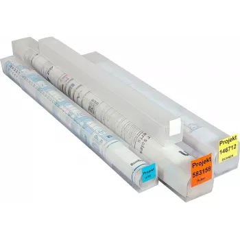 Eichner tubo portadocumenti 4,5 cm trasparente - tubo per conservazione documenti