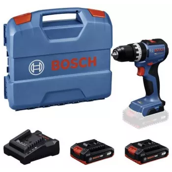 BOSCH Professional GSB 18V-52 avvitatore a percussione a batteria set con 2 batterie 2,0 Ah, L-Case
