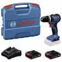 BOSCH Professional GSB 18V-52 avvitatore a percussione a batteria set con 2 batterie 2,0 Ah, L-Case