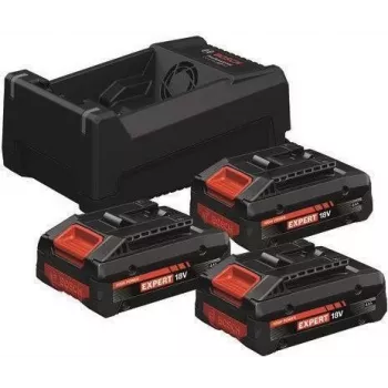 BOSCH 0615V0005X 3x EXBA 18V 4.0Ah + caricabatterie GAL 12V/18V-80 set