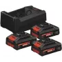 BOSCH 0615V0005X 3x EXBA 18V 4.0Ah + GAL 12V/18V-80 set caricabatterie