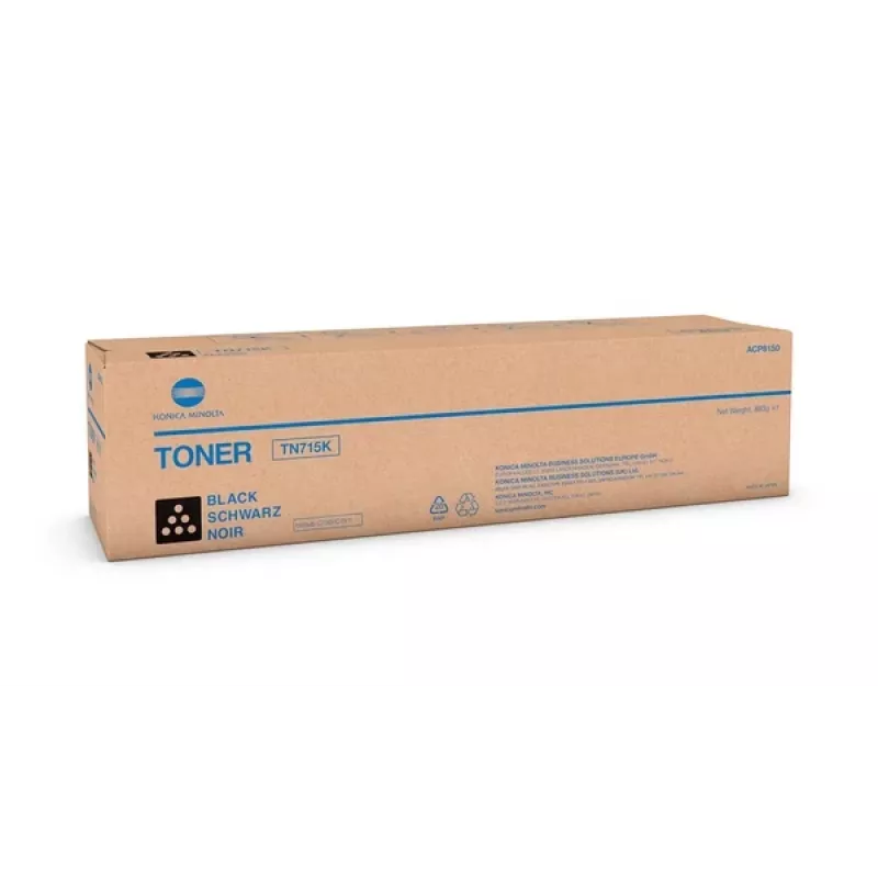 Konica Minolta TN-715K Cartuccia toner nera ACP8150 per Bizhub C750i/C650i