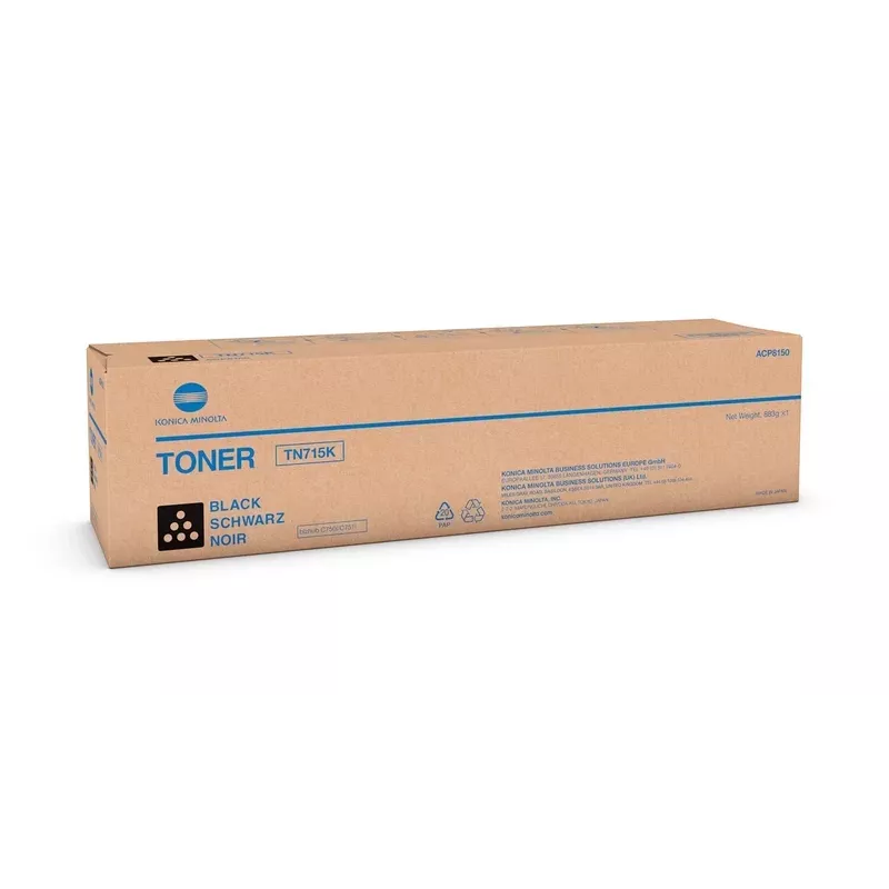 Konica Minolta TN-715K Cartuccia toner nera ACP8150 per Bizhub C750i/C650i