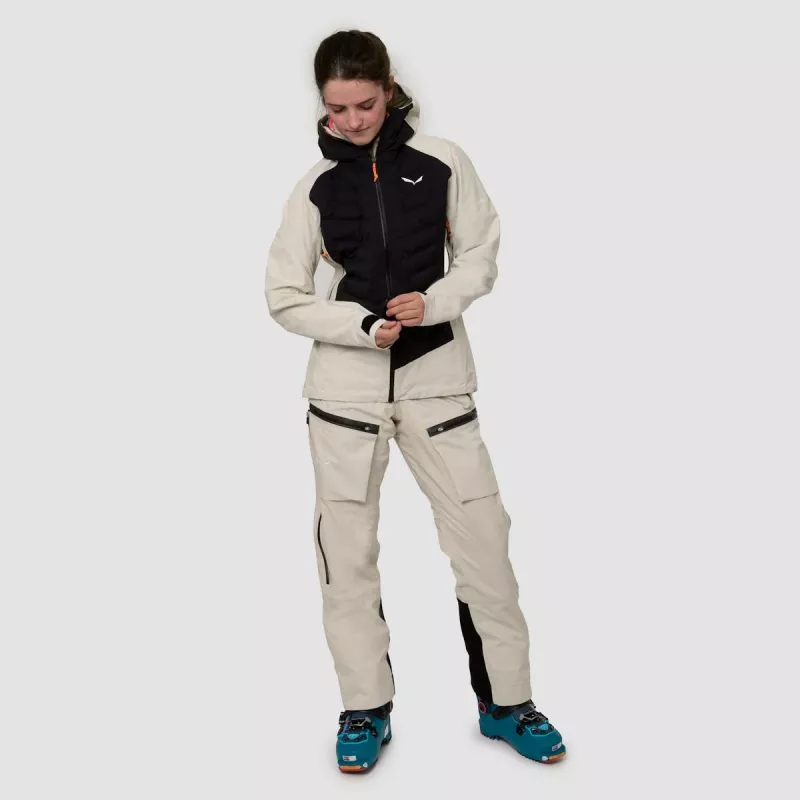 Giacca ibrida donna Salewa Sella PTX 3L Oatmeal