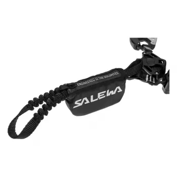 SALEWA Ergo Lanyard zip-black cordino retrattile