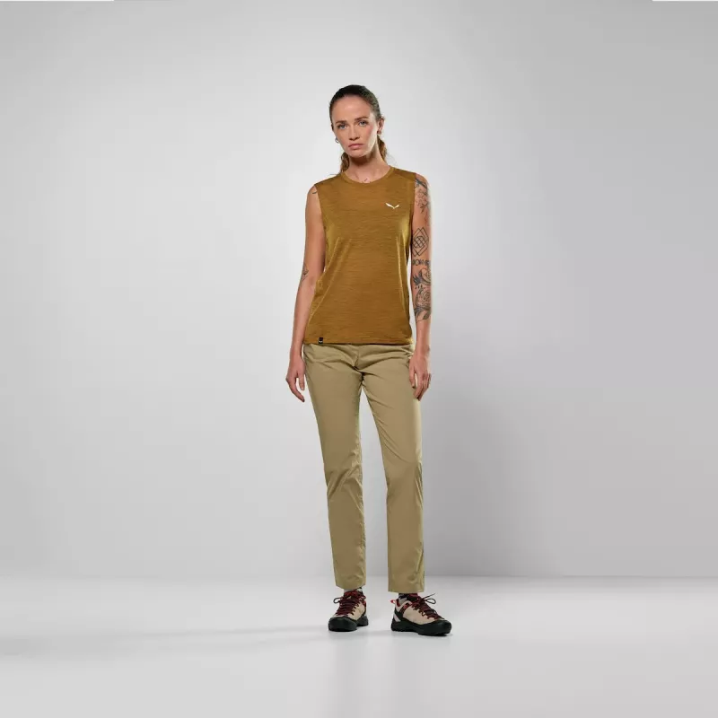 Salewa Eagle Minilogo Am Tank Top - Golden Brown - Taglia M