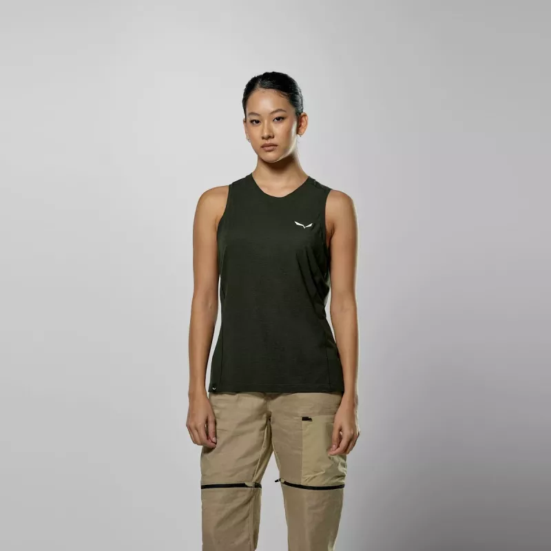 Salewa Puez Dry Tanktop donna - M, Dark Olive