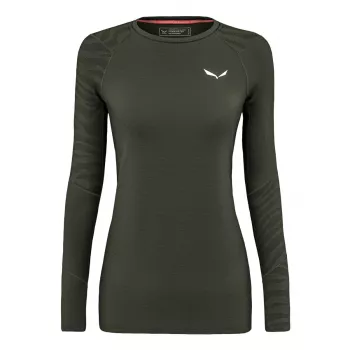Maglia termica donna Salewa Cristallo - Dark Olive