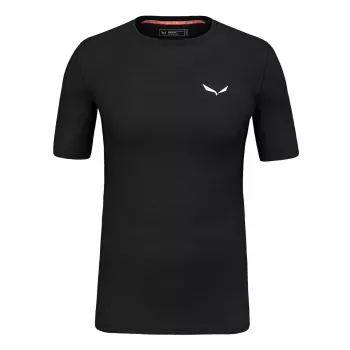 T-shirt Salewa Cristallo Warm Merino Wool - Black Out, taglia S