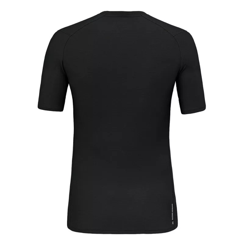 T-shirt Salewa Cristallo Warm Merino Wool - Black Out, taglia S