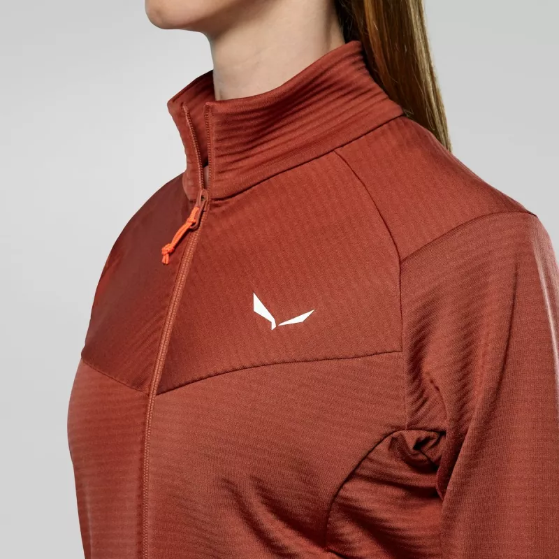 SALEWA Puez Altavia Polarlite Giacca in pile donna Etruscan Red 36 (S)