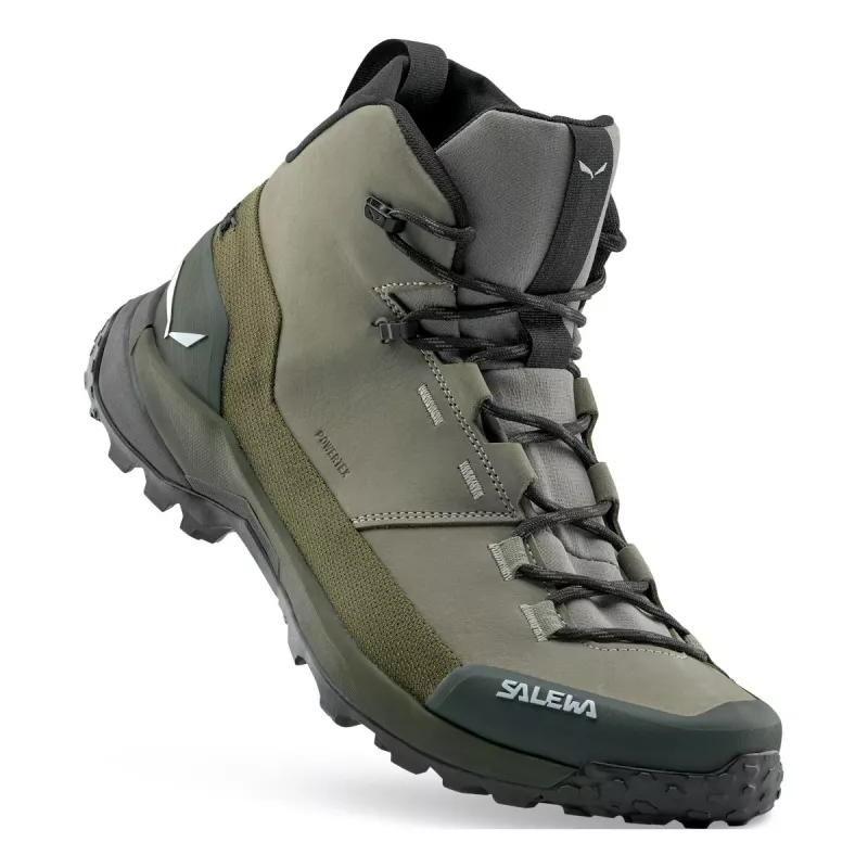 SALEWA Puez Leather Mid PTX scarpe da escursionismo Shadow UK 7