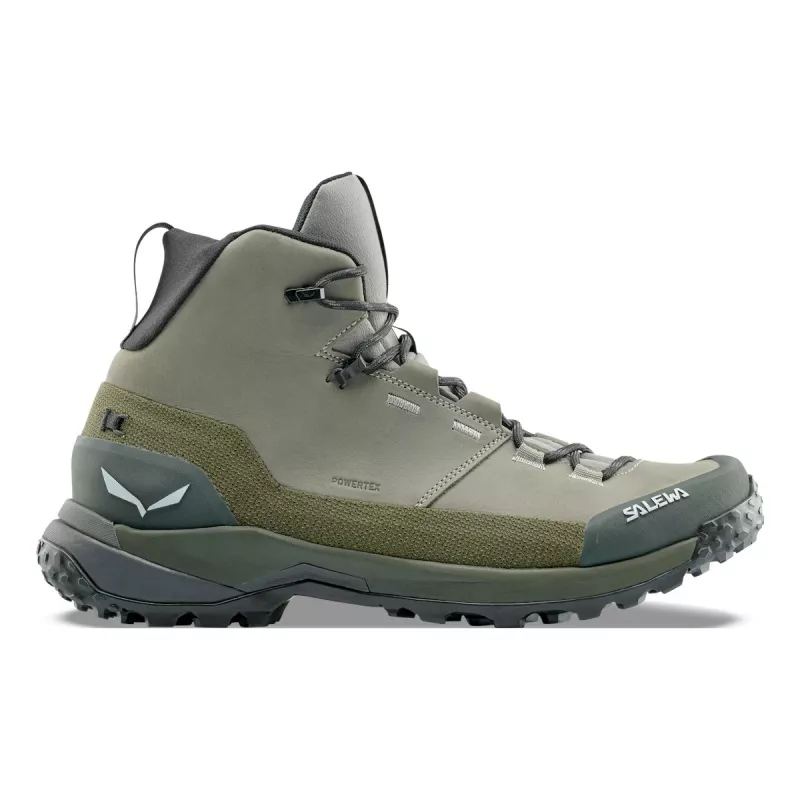 SALEWA Puez Leather Mid PTX scarpe da escursionismo Shadow Dark Olive EU 43