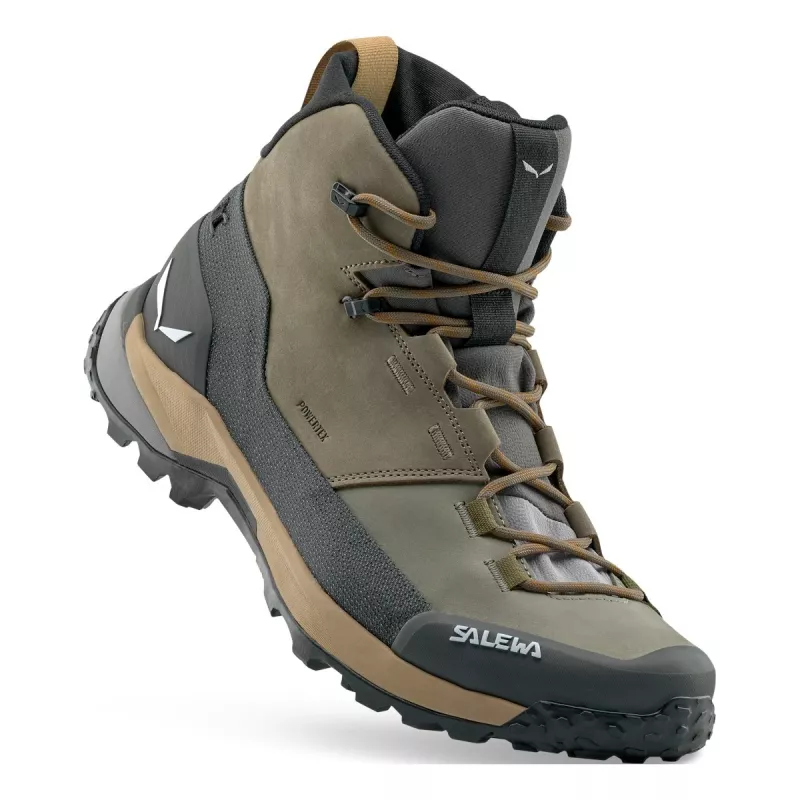 SALEWA Puez Leather Mid scarpe PT Bungee Cord-Onyx UK 8