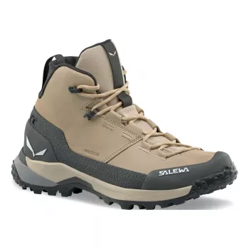 SALEWA Puez Leather Mid PTX scarpe donna Quicksand Onyx UK