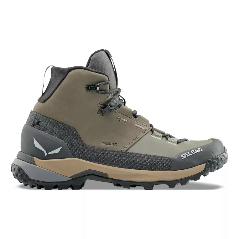 SALEWA scarpe Puez Leather Mid PTX Bungee Cord-Onyx UK 5.5