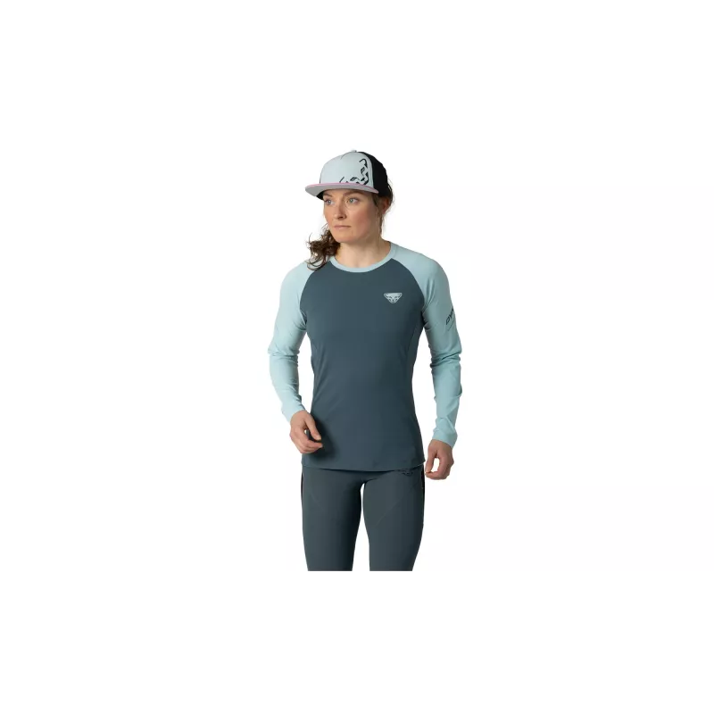 SALEWA Women's Dynafit Alpine Pro L/S Tee - Cloud Blue, taglia XS