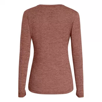 Salewa Puez Melange Dry L/S Maglia a maniche lunghe da donna - Desert Pink Melange, taglia M