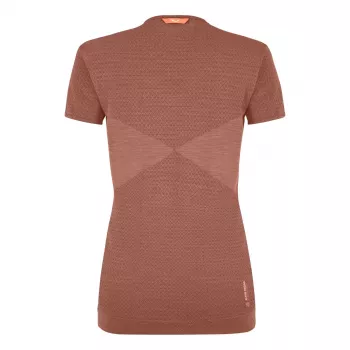 Salewa Zebru Medium Warm Merino T-shirt - Etruscan Red, taglia M