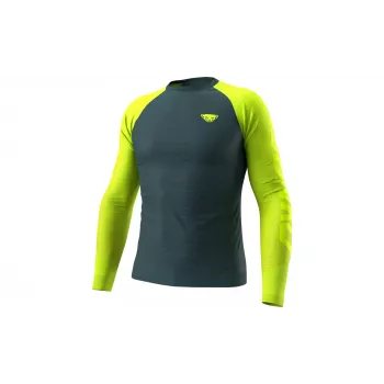 SALEWA Dynafit Ultra S-Tech L/S Tee - Ultra Yellow, taglia L/XL