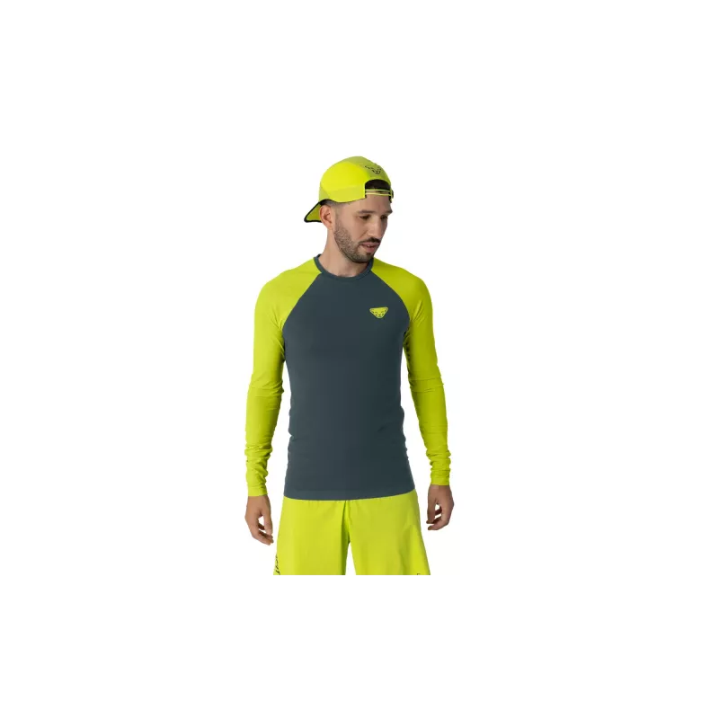 SALEWA Dynafit Ultra S-Tech L/S Tee - Ultra Yellow, taglia L/XL