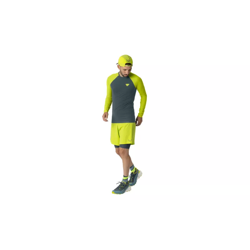 SALEWA Dynafit Ultra S-Tech L/S Tee - Ultra Yellow, taglia L/XL