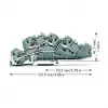 WAGO 2005-7642 morsetto passante, 4 mm², 32 A, 400 V, grigio, CAGE CLAMP