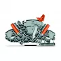 WAGO 2007-8821 blocco morsetti push-in a 3 conduttori, 10 mm², grigio