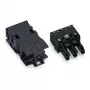 WAGO connettore femmina 770-203/035-000 con custodia per scarico di trazione, nero