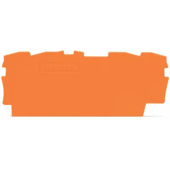 WAGO 2002-1492 Piastra terminale e intermedia, arancione, spessore 0,8 mm