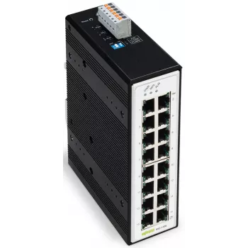 WAGO 852-1106 Switch Ethernet Gigabit industriale unmanaged, 8 porte, 10/100/1000 Mbps, montaggio su guida DIN